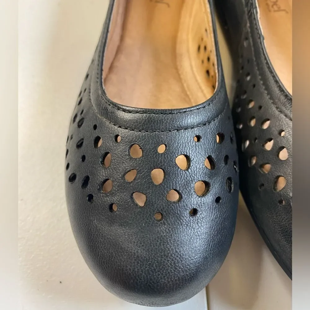 NIB Josef Seibel Women’s Pippa 29 Black Leather Ballet Flat - Size 6.5